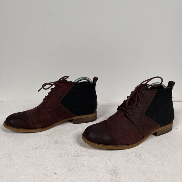 Franco Sarto Burgundy A-Halix Ankle Bootie Size 7.5 M - Picture 8 of 9